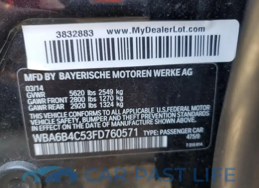 WBA6B4C53FD760571# 12