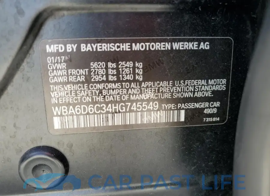 WBA6D6C34HG745549# 13