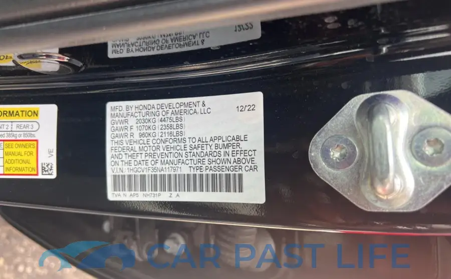 1HGCV1F35NA117971# 10