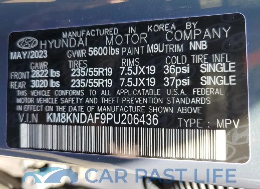 KM8KNDAF9PU206436# 12
