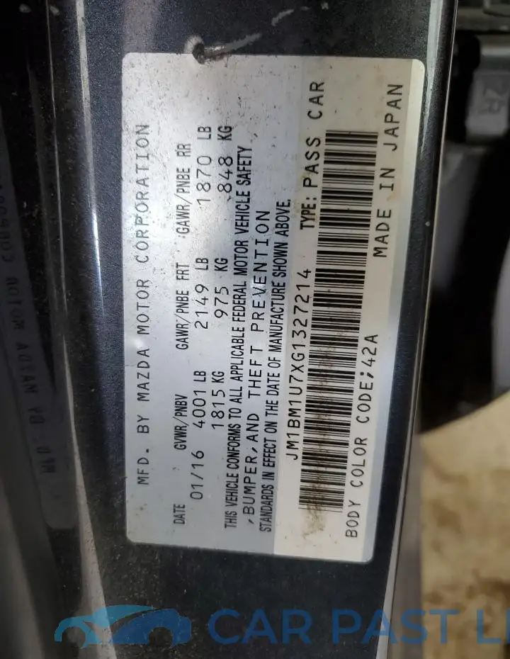JM1BM1U7XG1327214# 13