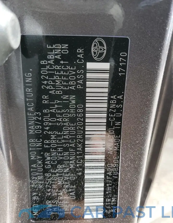 4T1C11AK2RU202680# 12