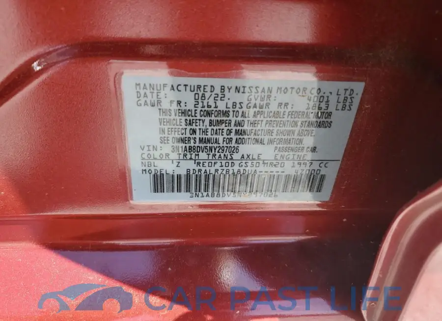 3N1AB8DV5NY297026# 12