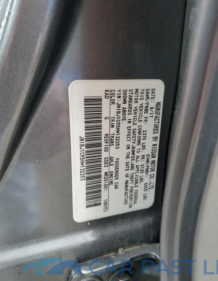 JN1BJ1CR5HW132253# 14