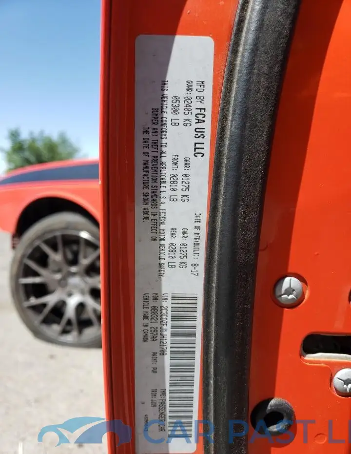 2C3CDZFJ1JH121708# 12