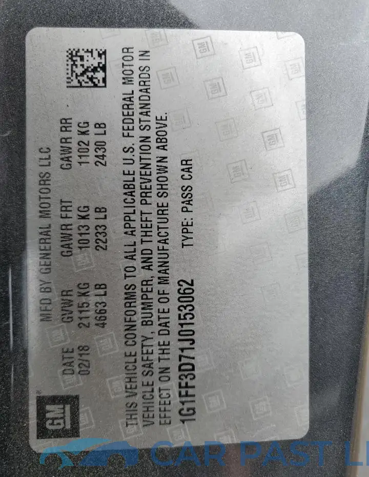 1G1FF3D71J0153062# 12