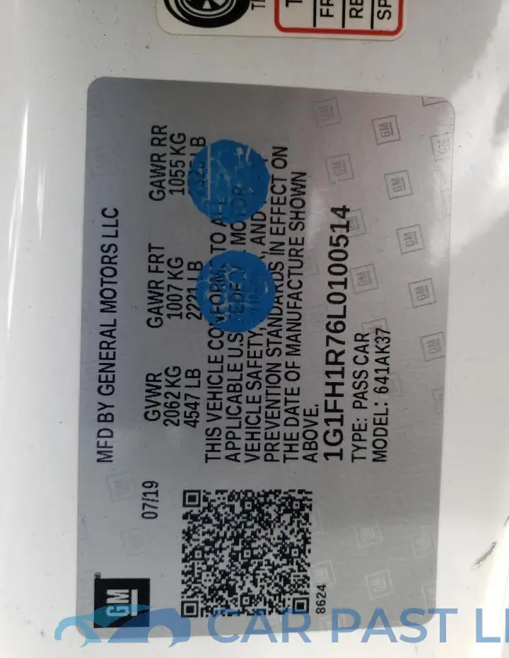 1G1FH1R76L0100514# 13
