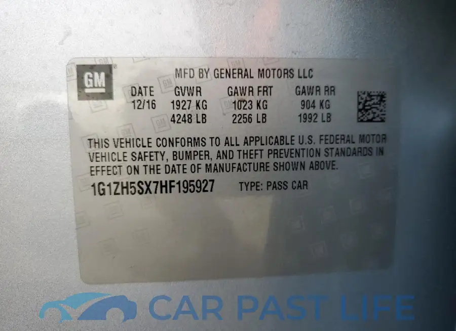 1G1ZH5SX7HF195927# 12