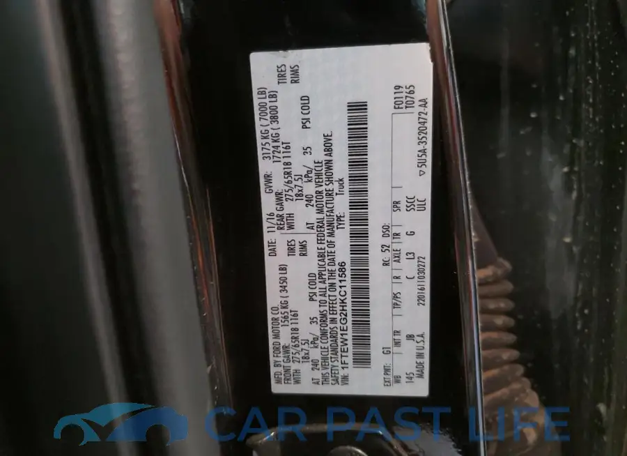 1FTEW1EG2HKC11586# 13