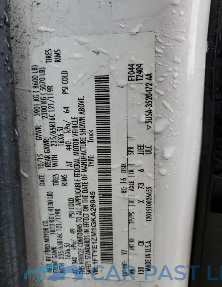 1FTYE1ZM1GKA26945# 13