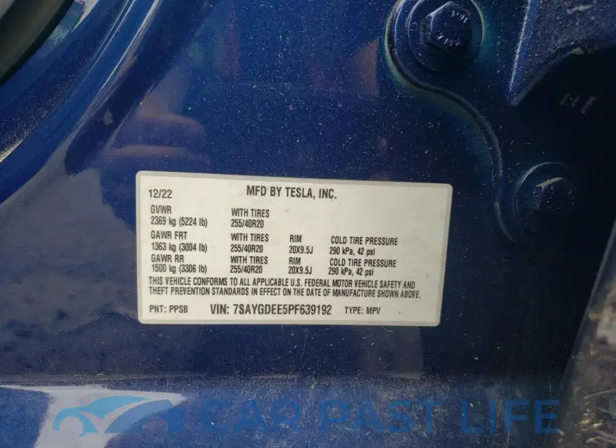 7SAYGDEE5PF639192# 12