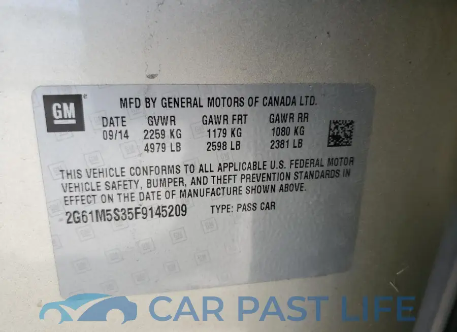 2G61M5S35F9145209# 12
