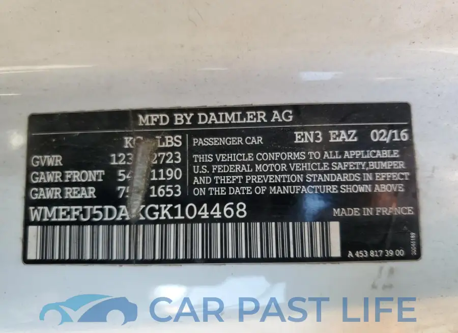 WMEFJ5DAXGK104468# 13