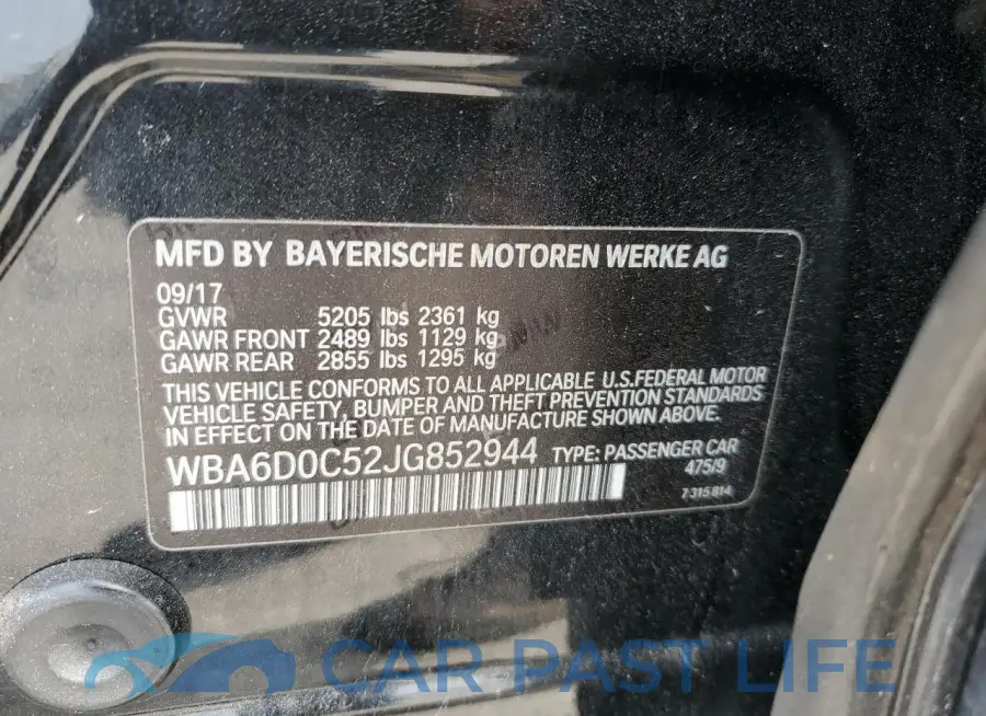 WBA6D0C52JG852944# 13