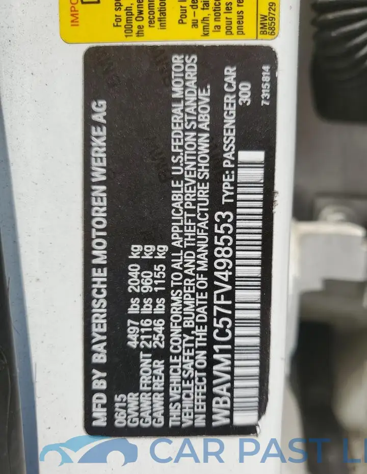 WBAVM1C57FV498553# 13