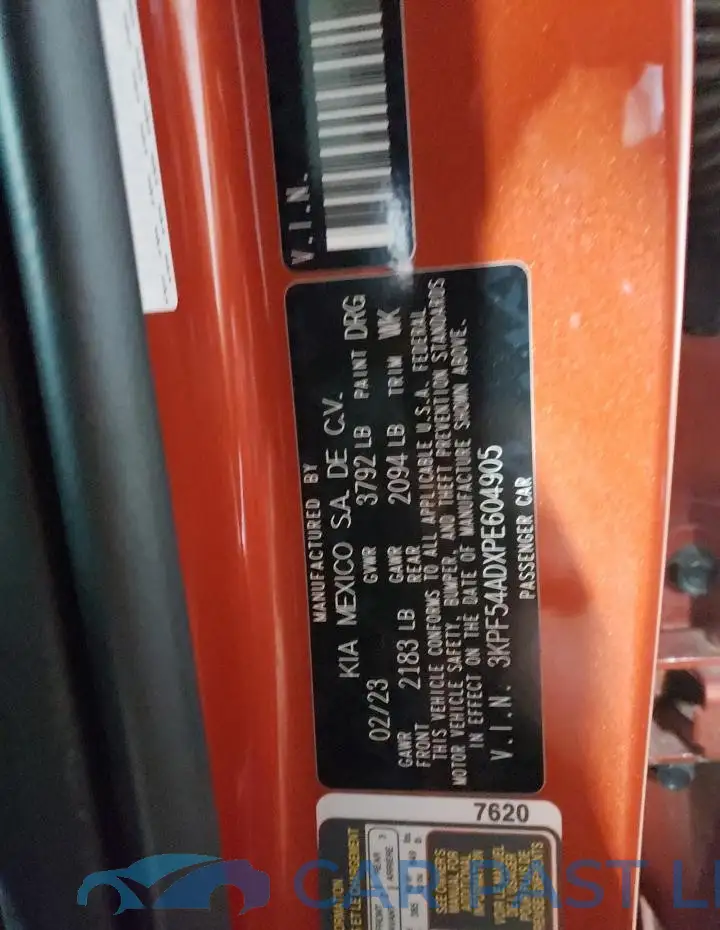 3KPF54ADXPE604905# 13