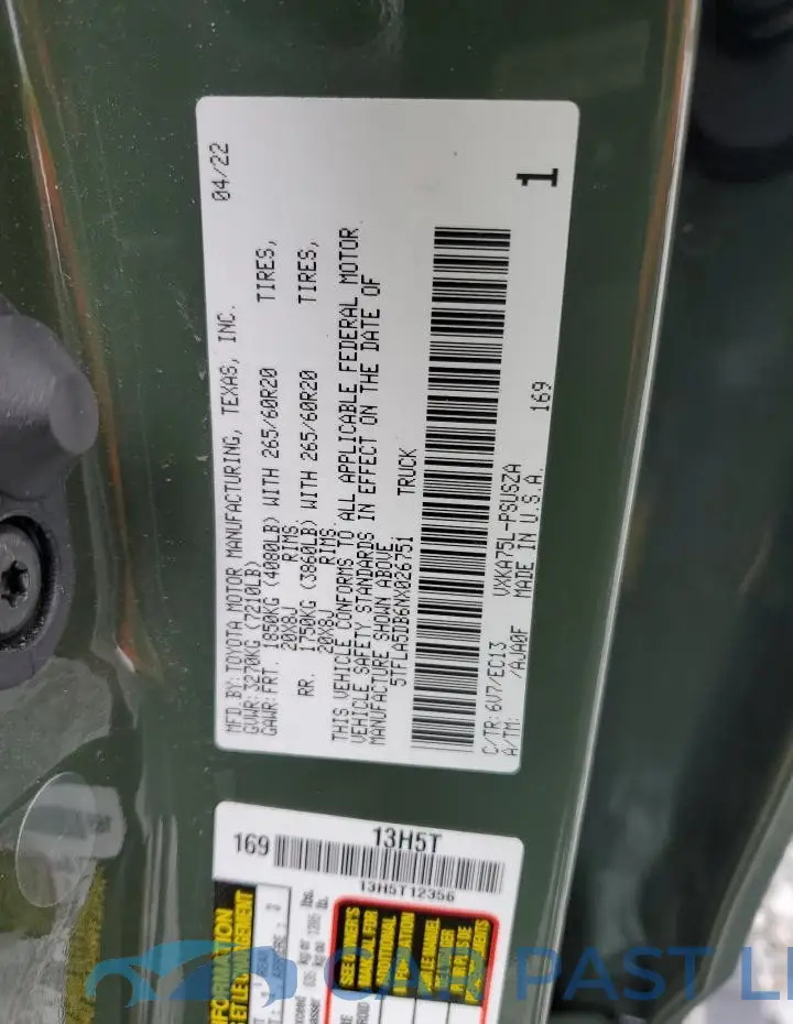 5TFLA5DB6NX026751# 12