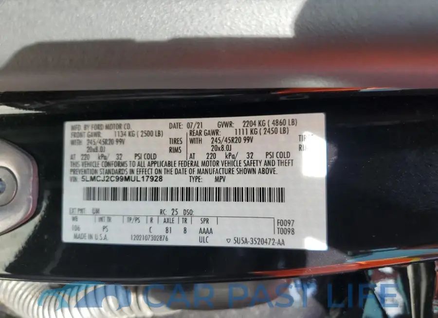 5LMCJ2C99MUL17928# 13