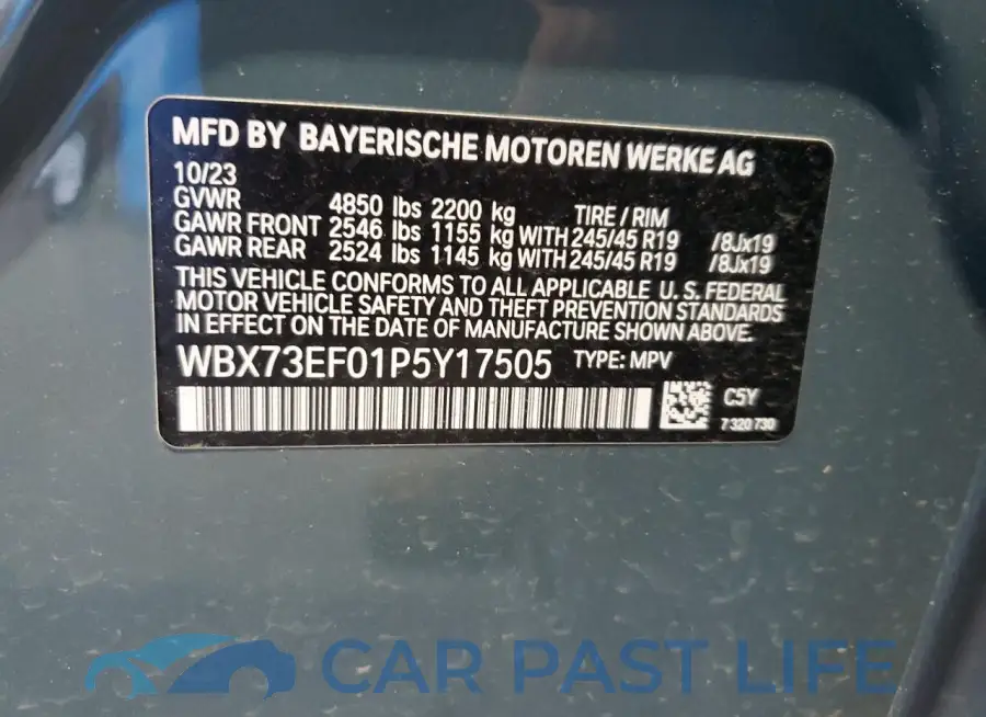 WBX73EF01P5Y17505# 12