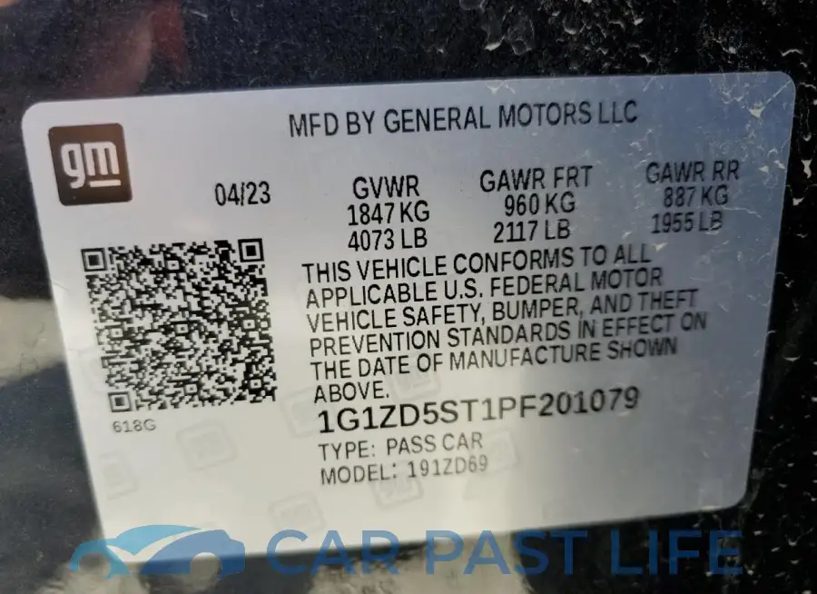 1G1ZD5ST1PF201079# 12