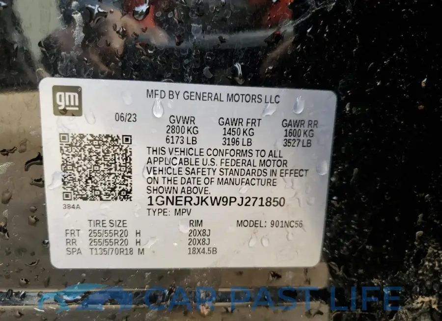 1GNERJKW9PJ271850# 12