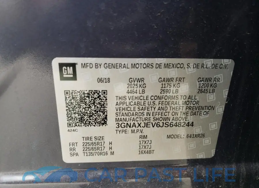 3GNAXJEV6JS648244# 13