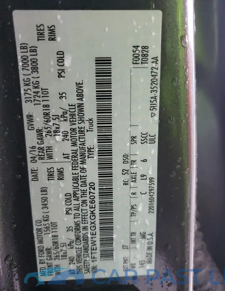 1FTEW1EGXGKE60720# 13