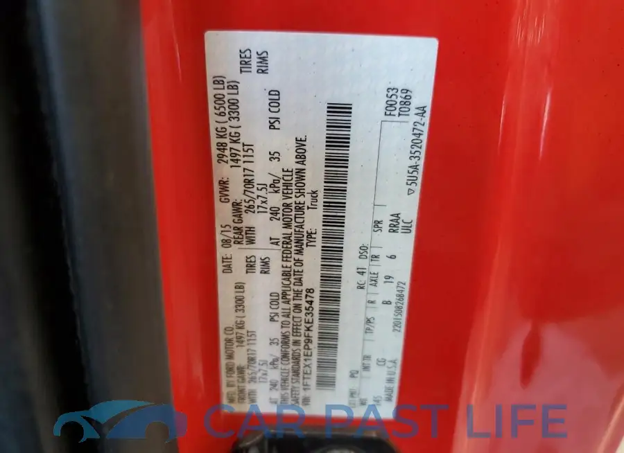 1FTEX1EP9FKE35478# 12