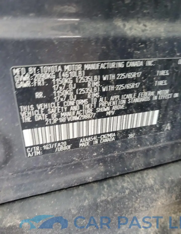 2T3P1RFV0NW298877# 13