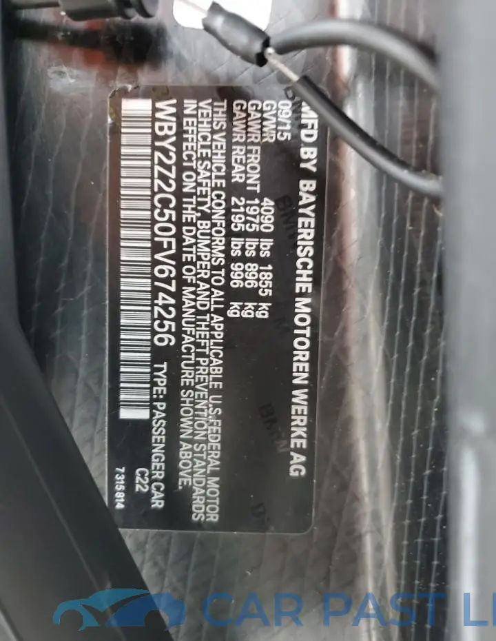 WBY2Z2C50FV674256# 12