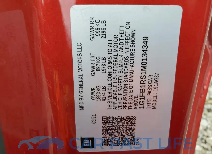 1G1FB1RS1M0134349# 12