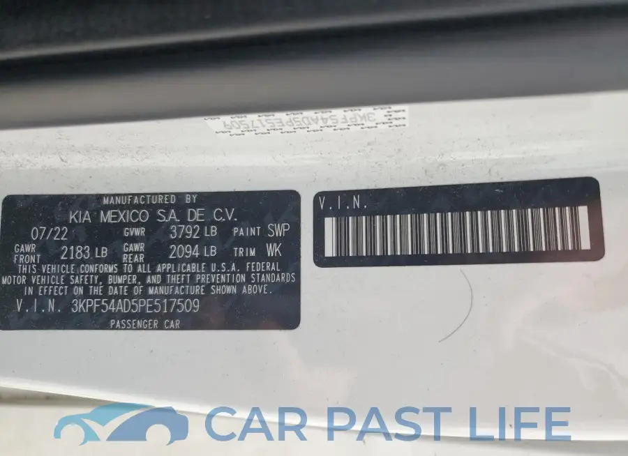 3KPF54AD5PE517509# 12