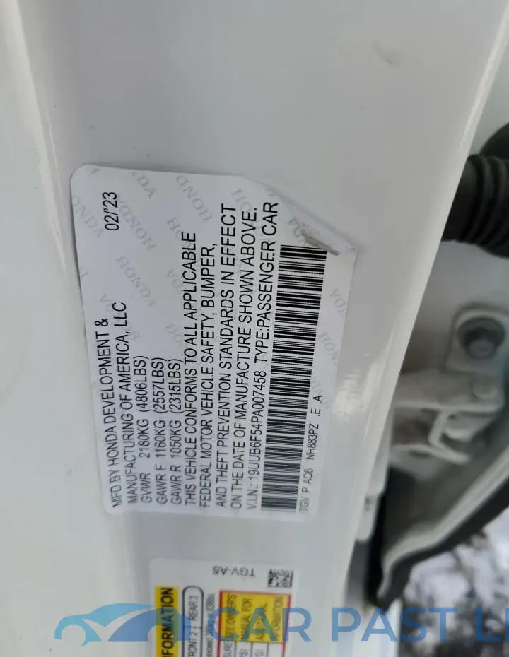 19UUB5F54PA001976# 13