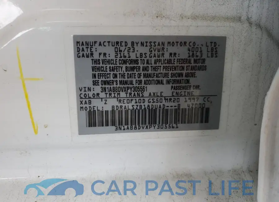 3N1AB8DVXPY305561# 12