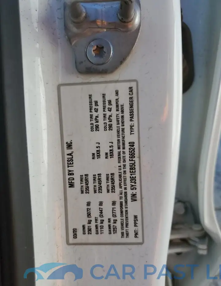 5YJ3E1EB5LF665240# 12