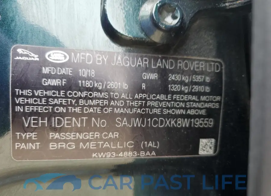 SAJWJ1CDXK8W19559# 12