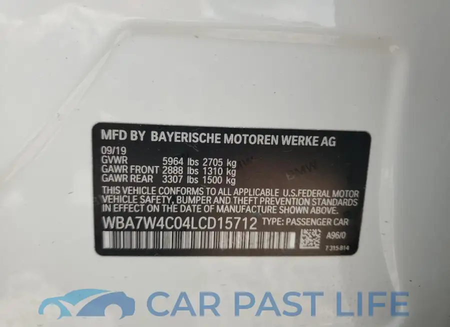 WBA7W4C04LCD15712# 12