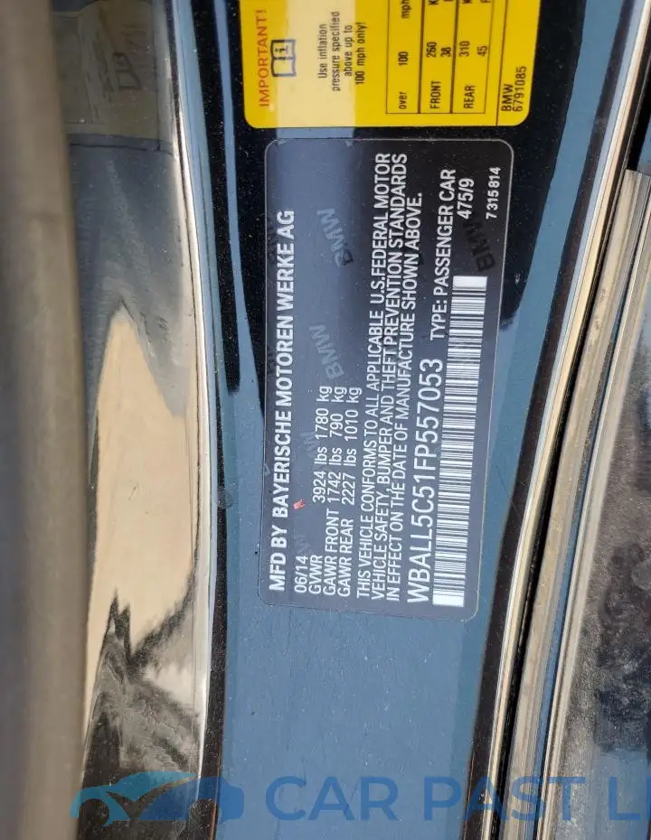 WBALL5C51FP557053# 12