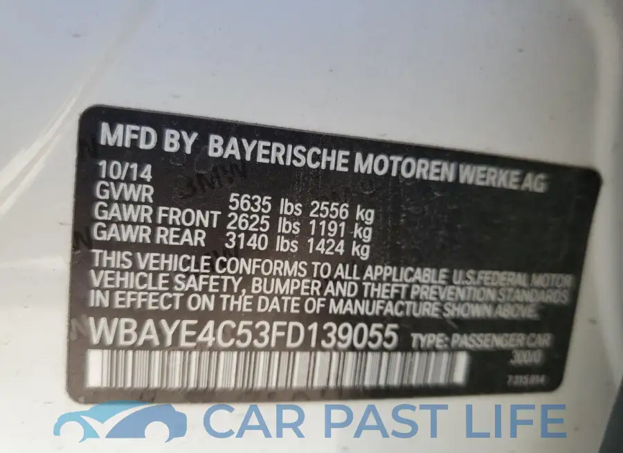 WBAYE4C53FD139055# 13
