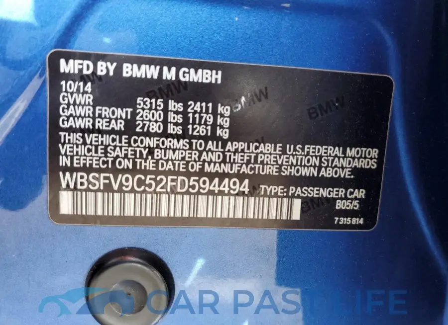 WBSFV9C52FD594494# 12
