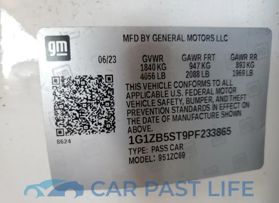 1G1ZB5ST9PF233865# 12