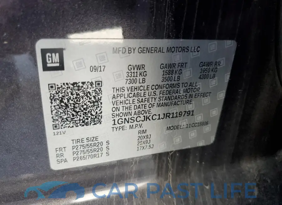 1GNSCJKC1JR119791# 13