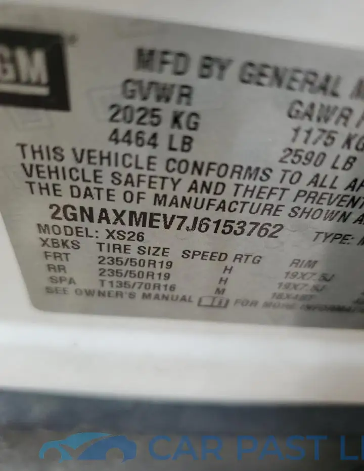 2GNAXMEV7J6153762# 13