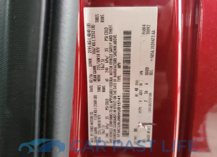 1FMCU9J96HUB15141# 14