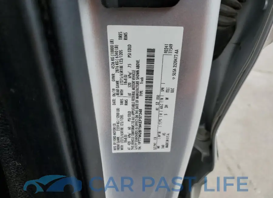 1FT7W2BT9KEF57348# 12