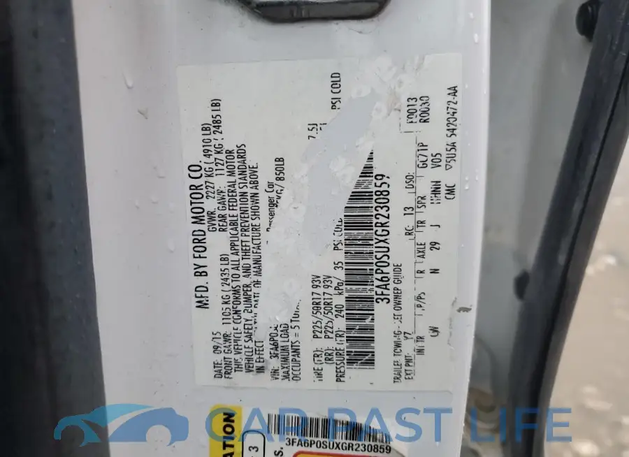 3FA6P0SUXGR230859# 12