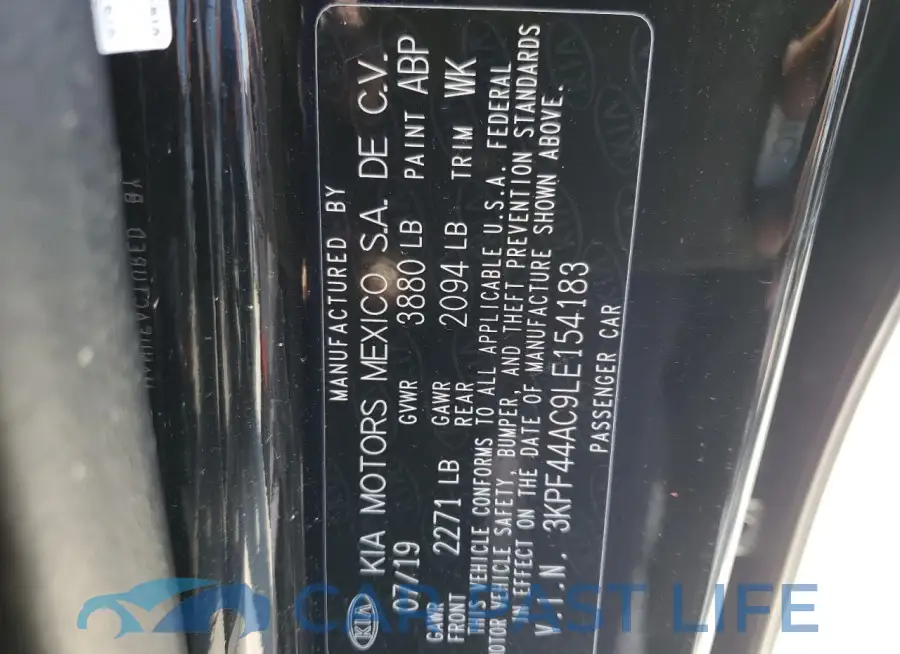 3KPF44AC9LE154183# 12