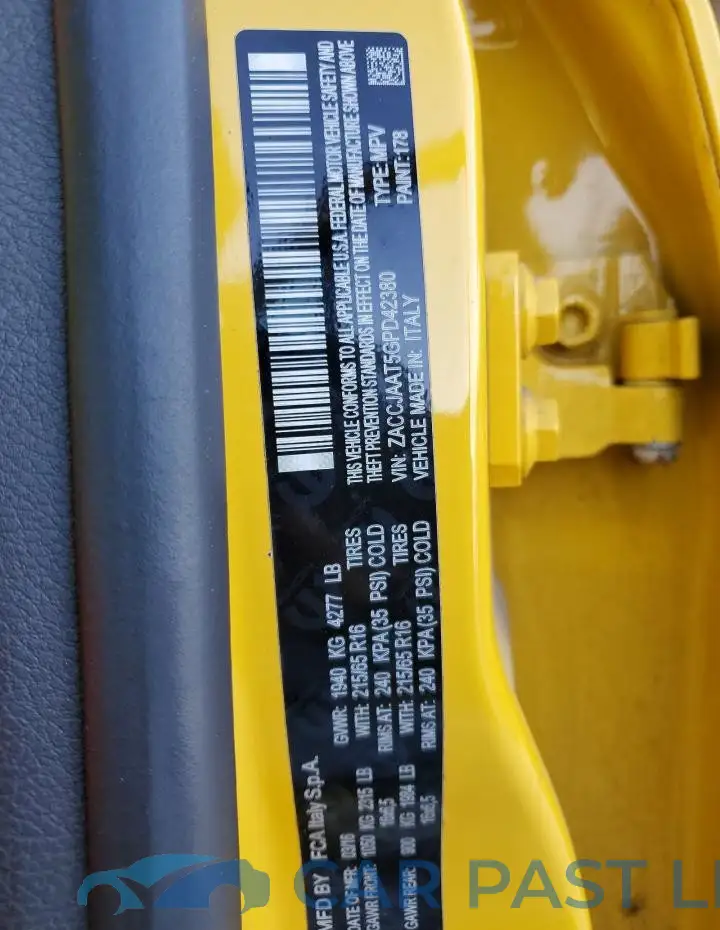 ZACCJAAT5GPD42380# 13