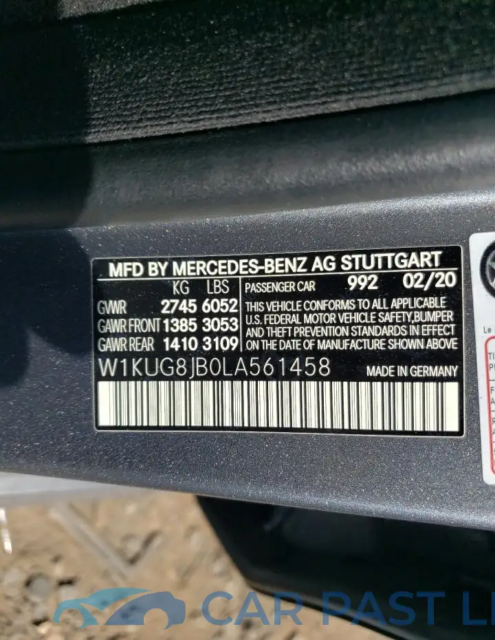 W1KUG8JB0LA561458# 12