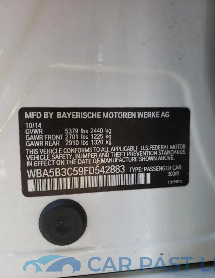 WBA5B3C59FD542883# 12